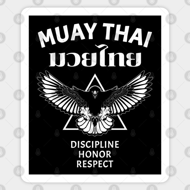 Muay Thai Eagle Sticker by NicGrayTees